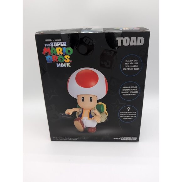 The Super Mario Bros. Movie - 5 Inch Action Figures Series 1 – Toad Figure  - Picture 2 of 2